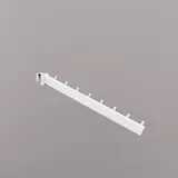 Bras incliné L33cm pour barre de charge, 8 crans, tube 30x15mm, blanc
