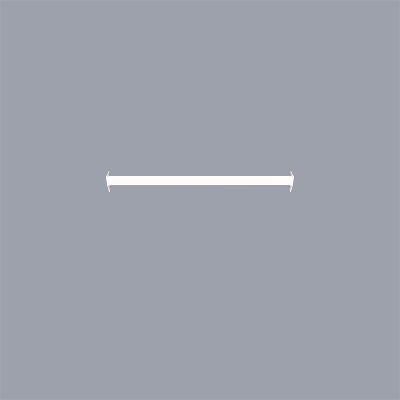 Barre de charge L 60 cm blanc tube section 30x15mm - Ligne Square 25 blanc