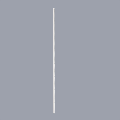 Montant crémaillère double perforation 240cm blanc section 25x20mm - Ligne Square 25 blanc