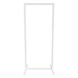 Portant vêtement fixe professionnel blanc sur vérin, 65x45x150cm