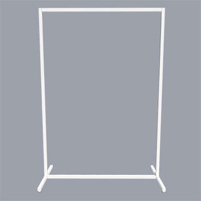 Portant vêtement fixe professionnel blanc sur vérin, 105x45x150cm