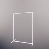 Portant vêtement fixe professionnel blanc sur vérin, 105x45x150cm