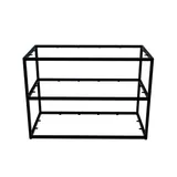 Table de présentation 3 niveaux Square noir 120 × 60 × 85 cm - Présentoirs magasin
