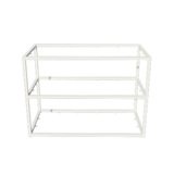 Table de présentation 3 niveaux Square blanc 120 × 60 × 85 cm