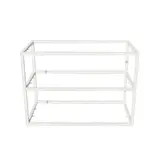 Table de présentation 3 niveaux Square blanc 120 × 60 × 85 cm