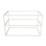 Table de présentation 3 niveaux Square blanc 140 × 80 × 85 cm - Présentoirs de magasin