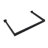Barre guidon de penderie noire sablée L 47,8 x P 30 cm pour barre de charge