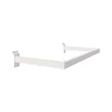 Barre penderie pour panneau rainuré déportée P 30 x L 55 cm - Guidon penderie - Blanc