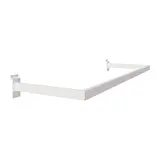 Barre penderie pour panneau rainuré déportée P 30 x L 90 cm - Guidon penderie - Blanc