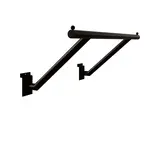 Barre guidon penderie déportée murale pour panneau rainuré métal noir L 60 x P 28,5 cm