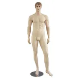 Mannequin homme, cheveux sculptés châtain claire