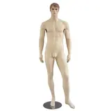 Mannequin homme, cheveux sculptés châtain claire