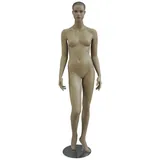 Mannequin femme afro, cheveux sculptés, bras le long du corps