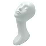 Tête femme, finition laquée