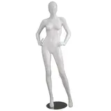Mannequin femme, finition laquée, mains sur les hanches