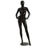 Mannequin femme, finition laquée, mains sur les hanches