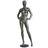 Mannequin femme, finition laquée, mains sur les hanches - Mannequins abstraits