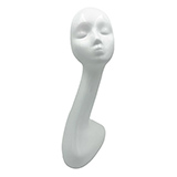 Tête femme, finition laquée