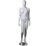 Mannequin femme, finition mate, bras le long du corps