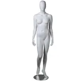 Mannequin femme, finition mate, bras le long du corps