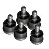 Patins universels à clip pour sièges et fauteuils en plastique ø 45 mm Noir - Lot de 5