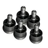 Patins universels à clip pour sièges et fauteuils en plastique ø 45 mm Noir - Lot de 5