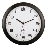Horloge murale ronde, radio pilotée