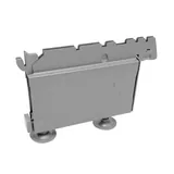 Embase métallique clipsable pour gondole L.20cm H.16cm - Gris métal