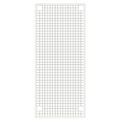 Grille avec cadre renforcé - Ligne Store blanc pas de 50 mm