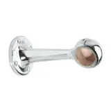 Support tube chromé ø 25 mm L 13 cm - Lot de 2