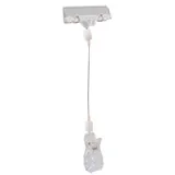 Support PLV articulé avec pince H 24 cm - Pince porte-étiquettes - Lot de 5