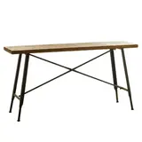 Table de présentation bois / métal 147 x 38,5 x 76 cm