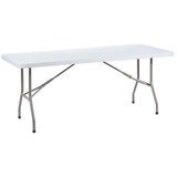 Table traiteur, Table pliante plastique HDPE blanc 183 x 76 x 74 cm
