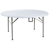Table ronde pliante blanche HDPE ø 154 x H 74 cm 