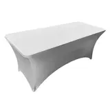 Housse de table extensible pour table 183 x 76 x 74 cm, blanc