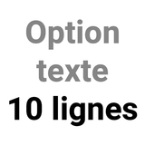 Option texte 10 lignes - Tampons personnalisés
