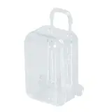 Boite bonbon Mini valise transparente 5 x 9,3 cm - Contenant dragées - Paquet de 6