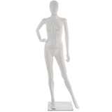 Mannequin femme en plastique finition laquée, main droite sur la hanche - Mannequins abstraits