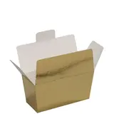 Ballotin chocolat carton or intérieur blanc 250g 11 x 6 x 5,8 cm - Ballotin chocolat vide - Lot de 25