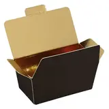 Ballotin chocolat carton moka intérieur or 250g 11 x 6 x 5,8 cm - Ballotin chocolat vide - Lot de 25