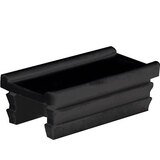 Manchon plastique noir pour haut de gondole