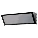 Bandeau d'en tête incliné de gondole avec plexi L 133 cm - Noir