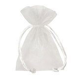 Pochette organza blanc 12 x 17 cm - Paquet de 10