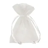 Pochette organza blanc 12 x 17 cm - Paquet de 10