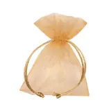 Pochette organza or 7,5 x 10 cm - Paquet de 10