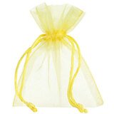 Pochette organza jaune 17 x 24 cm - Paquet de 10