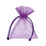 Pochette organza violet 7,5 x 10 cm - Paquet de 10
