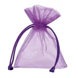 Pochette organza violet 12 x 17 cm - Paquet de 10