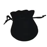 Bourse velours noir 8 x 9 cm – Sachet velours avec cordon de serrage - Pochette à bijoux - Lot de 10