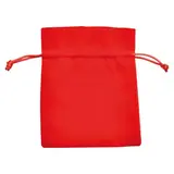 Sachet velours rouge 10 x 13 cm – Pochette velours avec cordon de serrage - Pochette à bijoux - Lot de 10